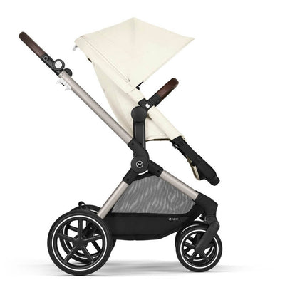 Bambinista-CYBEX-Travel-CYBEX EOS LUX Stroller With Taupe Frame - Seashell Beige