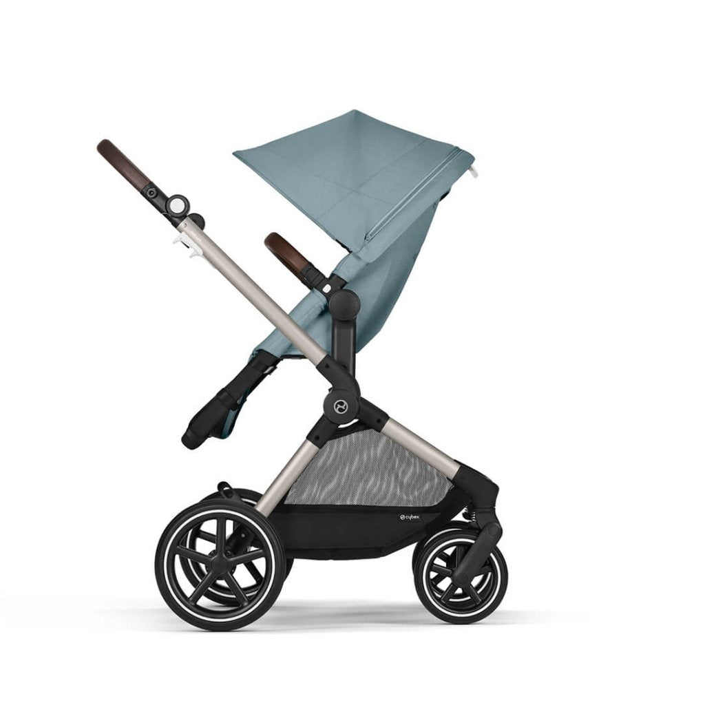 Bambinista-CYBEX-Travel-CYBEX EOS LUX Stroller With Taupe Frame - Sky Blue