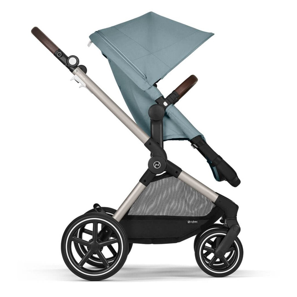 Bambinista-CYBEX-Travel-CYBEX EOS LUX Stroller With Taupe Frame - Sky Blue