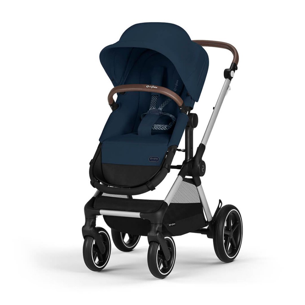 Bambinista-CYBEX-Travel-CYBEX EOS Luxury Travel System CLOUD T I-SIZE with Gold Footmuff - Ocean Blue