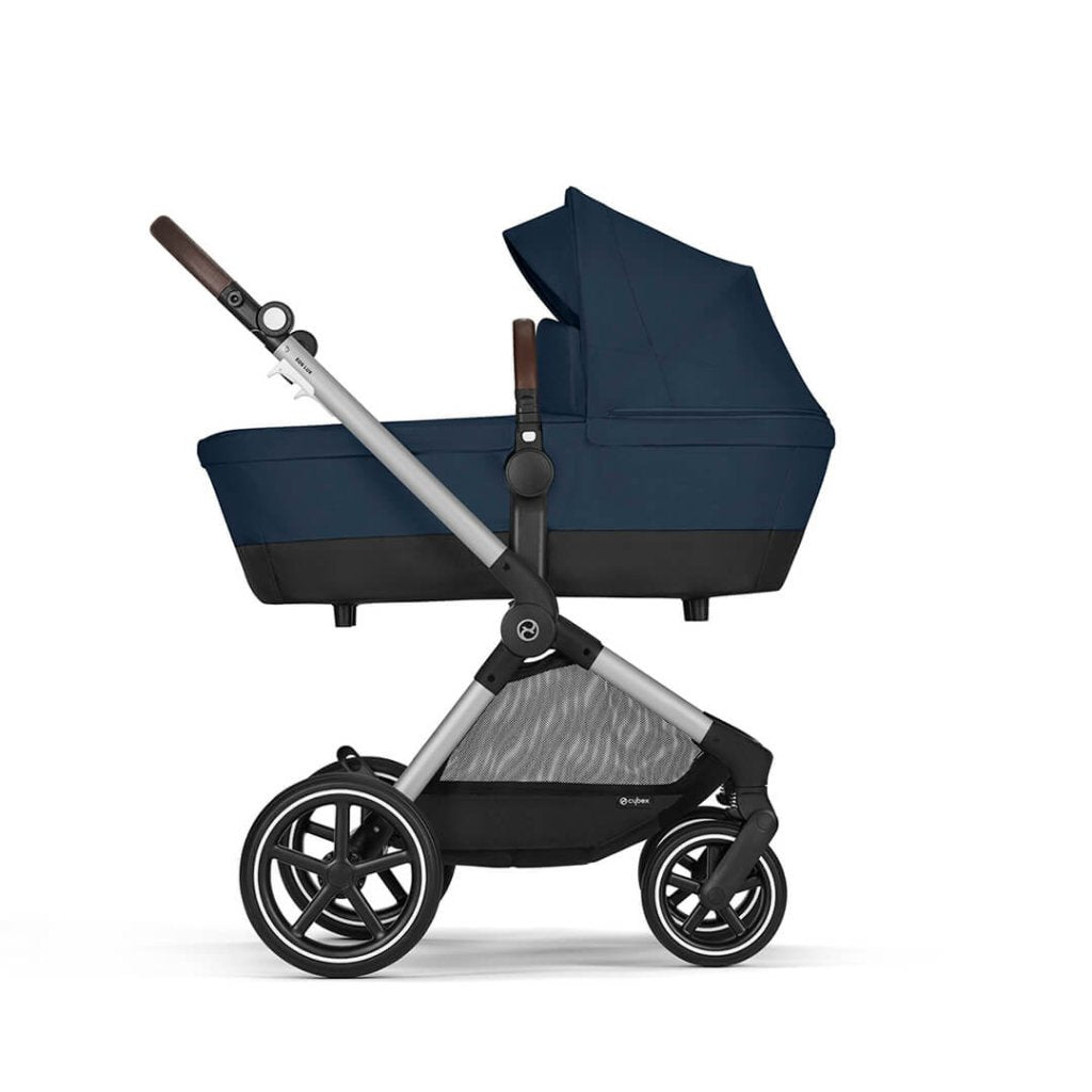 Bambinista-CYBEX-Travel-CYBEX EOS Luxury Travel System CLOUD T I-SIZE with Gold Footmuff - Ocean Blue