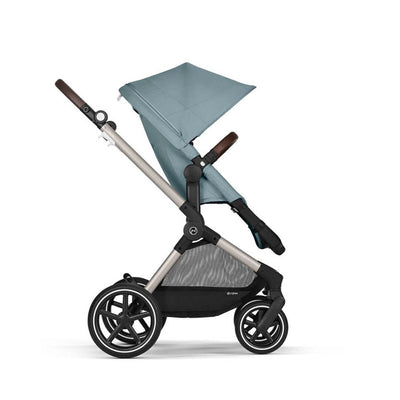 Bambinista-CYBEX-Travel-CYBEX EOS Luxury Travel System CLOUD T I-SIZE with Gold Footmuff - Sky Blue