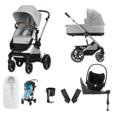 Bambinista-CYBEX-Travel-CYBEX EOS Luxury Travel System CLOUD T I-SIZE with Snogga - Lava Grey