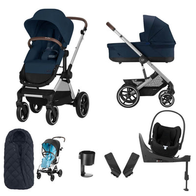 Bambinista-CYBEX-Travel-CYBEX EOS Luxury Travel System CLOUD T I-SIZE with Snogga - Ocean Blue