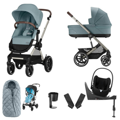 Bambinista-CYBEX-Travel-CYBEX EOS Luxury Travel System CLOUD T I-SIZE with Snogga -Sky Blue
