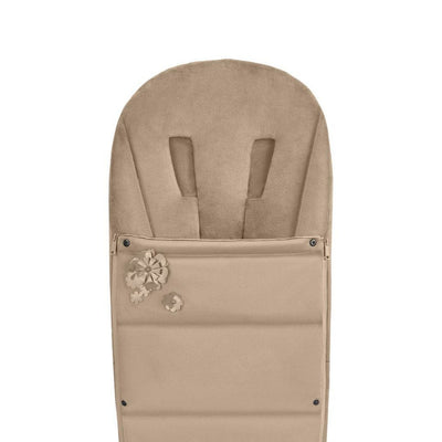 Bambinista-CYBEX-Travel-CYBEX Footmuff - Simply Flowers - Nude Beige