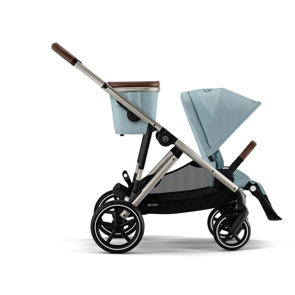 Bambinista-CYBEX-Travel-CYBEX Gazelle S Travel System (10 Piece) Luxury Bundle With Gold Footmuff and CLOUD T - Sky Blue