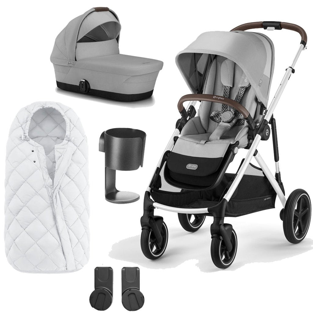 Bambinista-CYBEX-Travel-CYBEX Gazelle S Travel System (5 Piece) Essential Bundle With Snogga - Lava Grey (2023 New Generation)