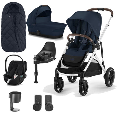 Bambinista-CYBEX-Travel-CYBEX Gazelle S Travel System (7 Piece) Luxury Bundle With Snogga and CLOUD Z2 I-SIZE - Ocean Blue (2023 New Generation)