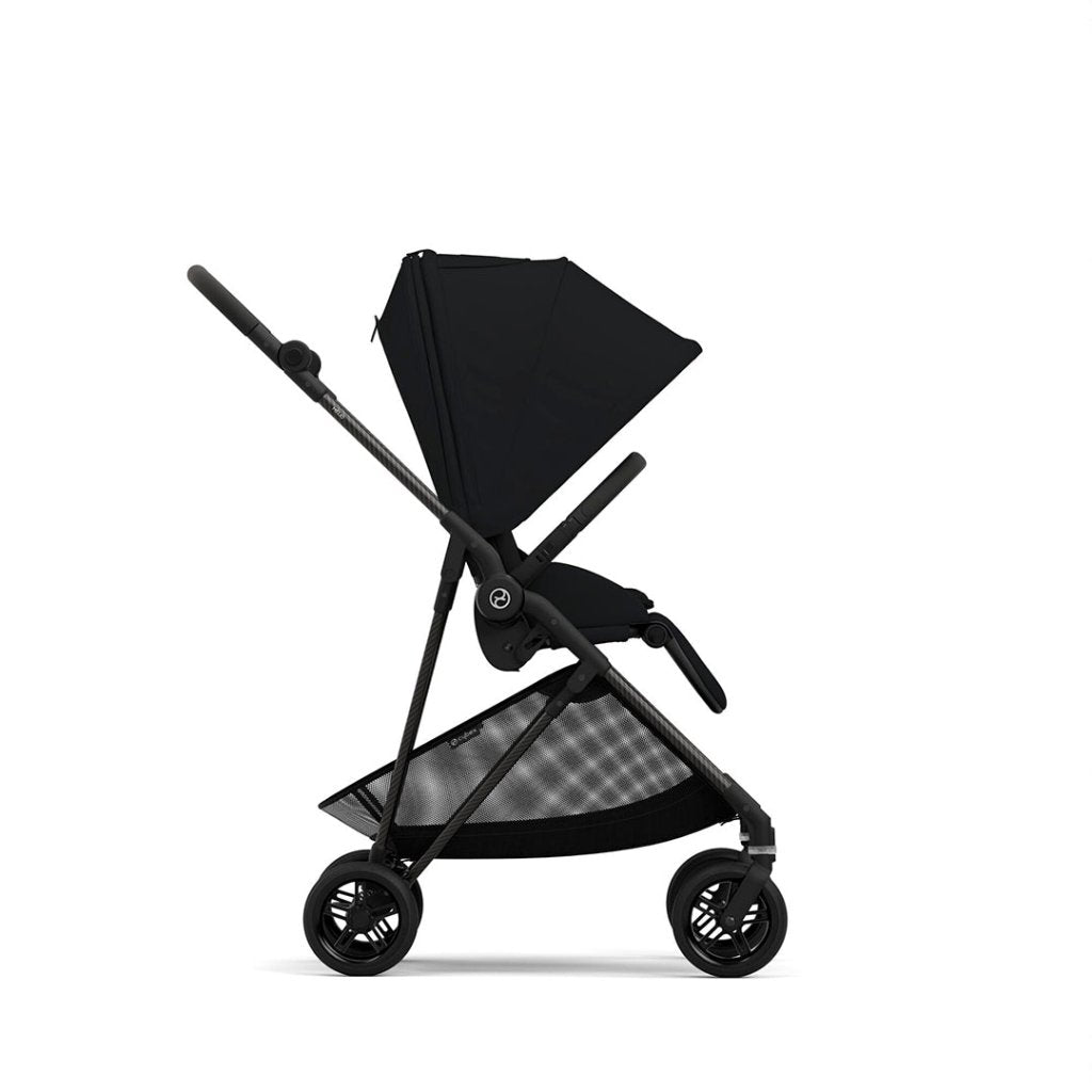 Cybex Melio Carbon Travel System Essential Bundle - Moon Black 