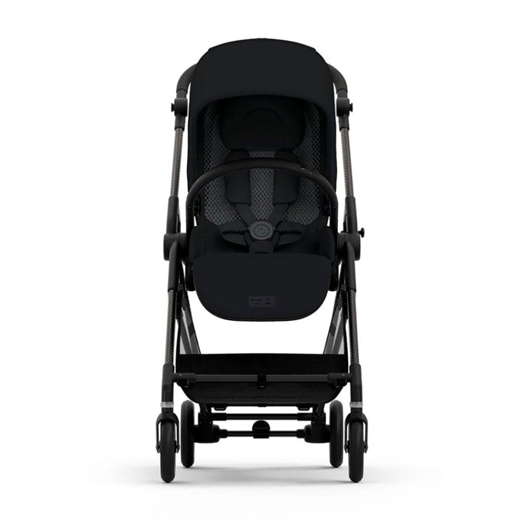 Bambinista-CYBEX-Travel-Cybex Melio Carbon Travel System Comfort Bundle with ATON B2 I-SIZE and Gold Footmuff - Moon Black