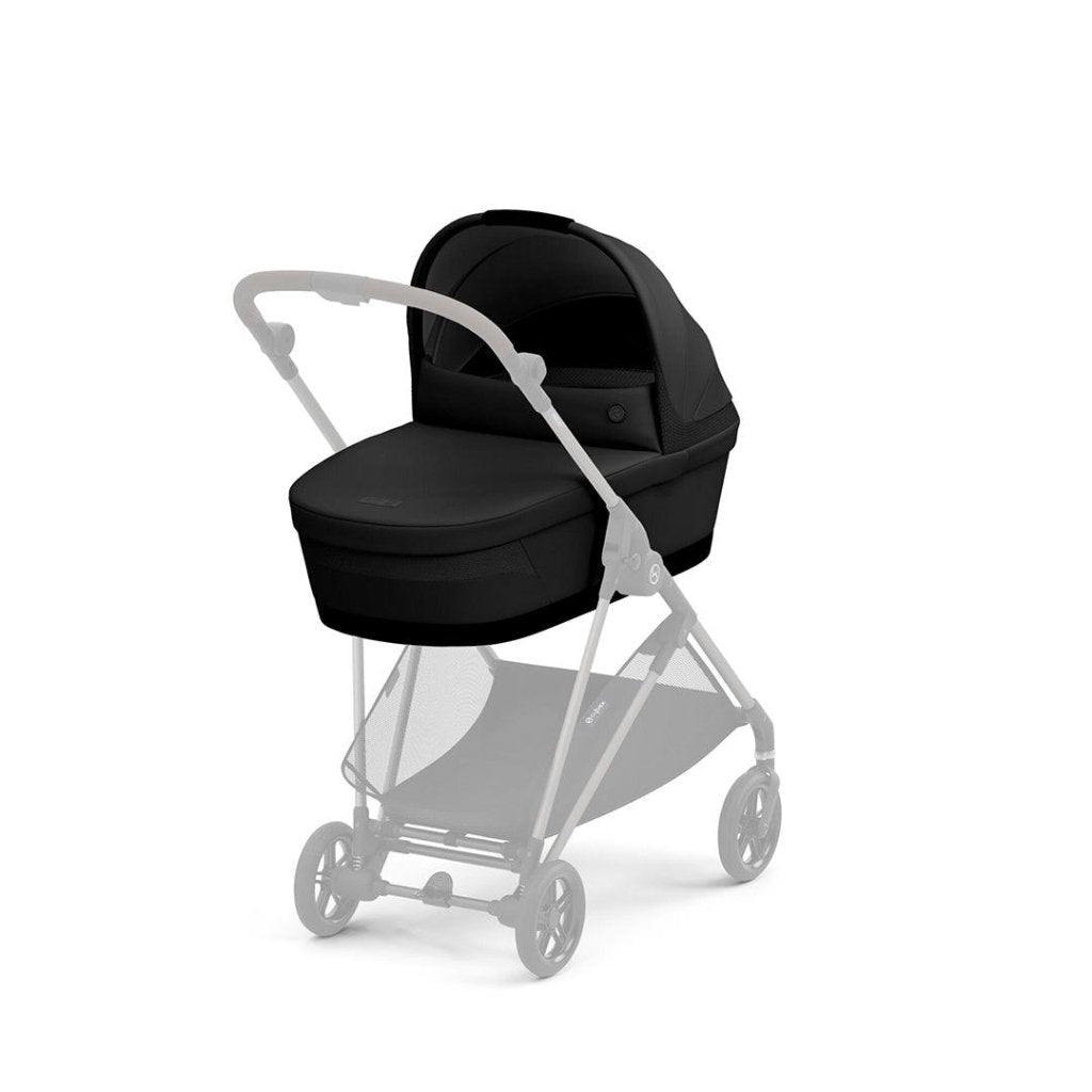 Bambinista-CYBEX-Travel-Cybex Melio Travel System Comfort Bundle with ATON B2 I-SIZE and Gold Footmuff - Moon Black