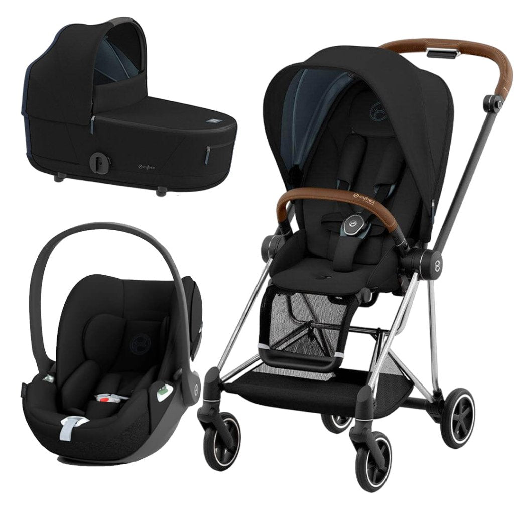 Bambinista-CYBEX-Travel-CYBEX Mios Conscious Collection Travel System with Cloud T and Base - Onyx Black (New Generation 2023)