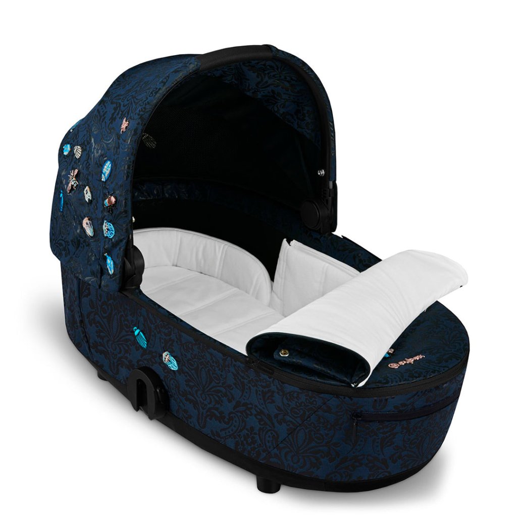 Bambinista-CYBEX-Travel-CYBEX Mios Lux Carry Cot By Jewels Of Nature - Dark Blue (2022 New Generation)