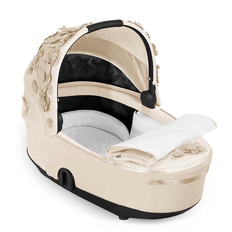 Bambinista-CYBEX-Travel-CYBEX Mios Special Edition SIMPLY FLOWERS BEIGE Lux Carrycot - Nude Beige