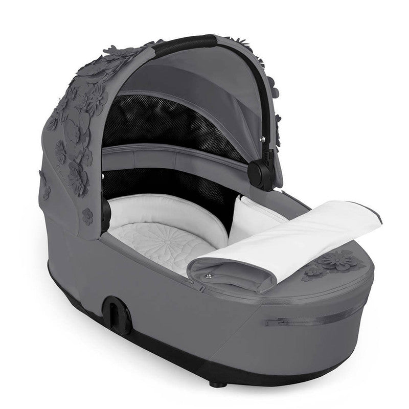 Bambinista-CYBEX-Travel-CYBEX Mios Special Edition SIMPLY FLOWERS GREY Lux Carrycot - Dream Grey