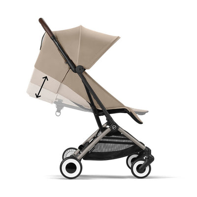 Bambinista-CYBEX-Travel-CYBEX ORFEO Pushchair in Taupe Frame - Almond Beige