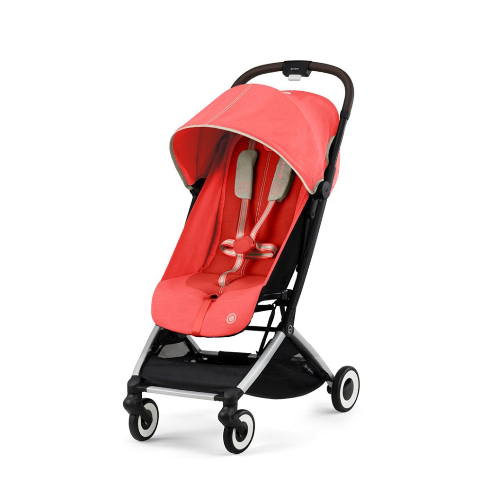 Bambinista-CYBEX-Travel-CYBEX ORFEO Silver Stroller - Hibiscus Red (2023 New Generation)