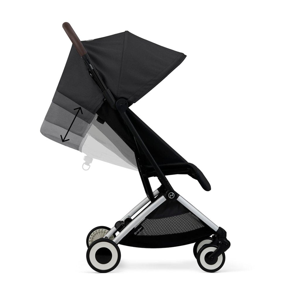 Bambinista-CYBEX-Travel-CYBEX ORFEO Silver Stroller - Moon Black (2023 New Generation)