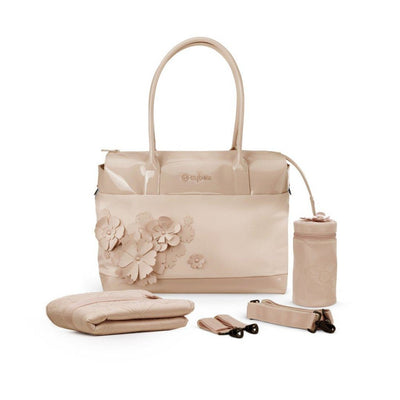 Bambinista-CYBEX-Travel-CYBEX Platinum Changing Bag - Simply Flowers - Nude Beige