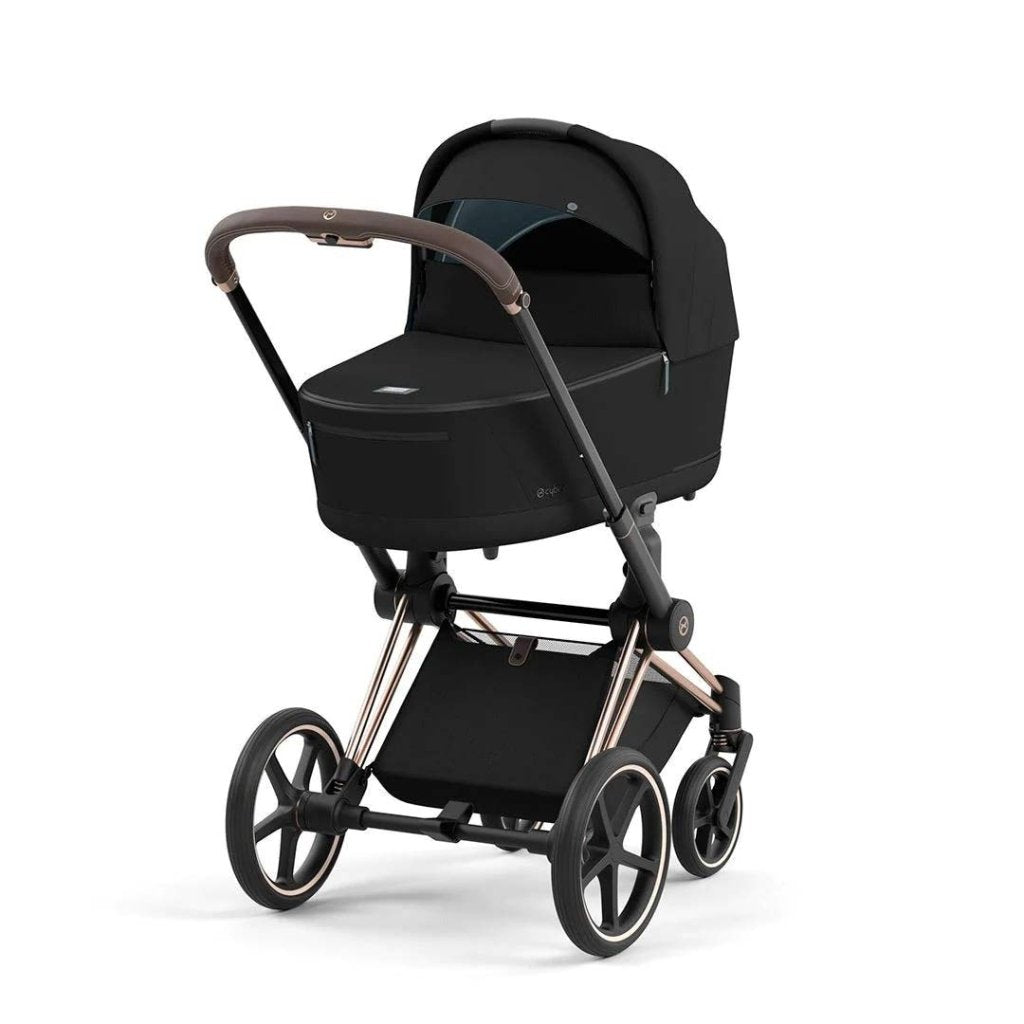 Bambinista-CYBEX-Travel-CYBEX Priam Conscious Collection Lux Carrycot - Onyx Black (New Generation 2023)