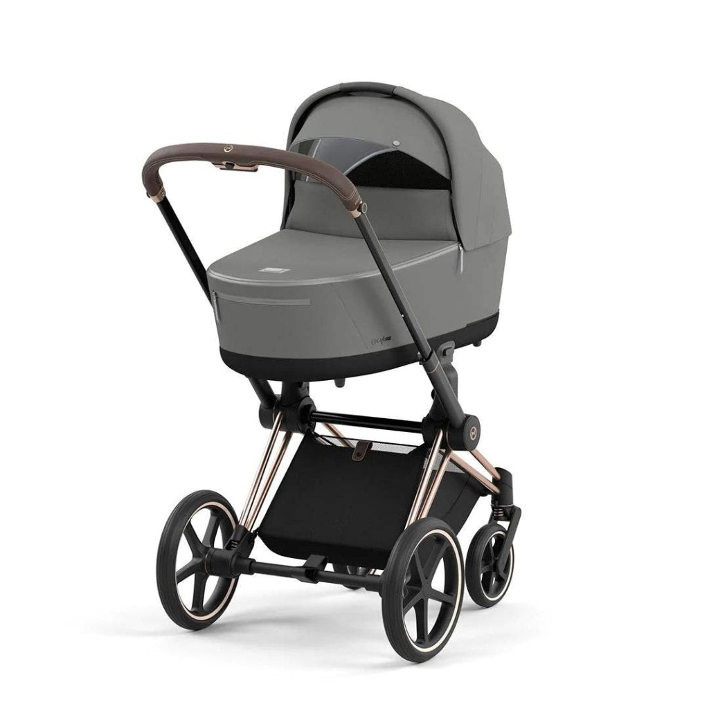 Bambinista-CYBEX-Travel-CYBEX Priam Conscious Collection Lux Carrycot - Pearl Grey (New Generation 2023)