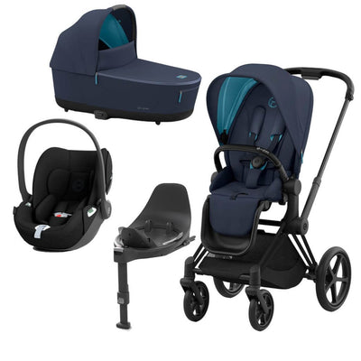 Bambinista-CYBEX-Travel-CYBEX Priam Conscious Collection Travel System with Cloud T and Base - Dark Navy (New Generation 2023)
