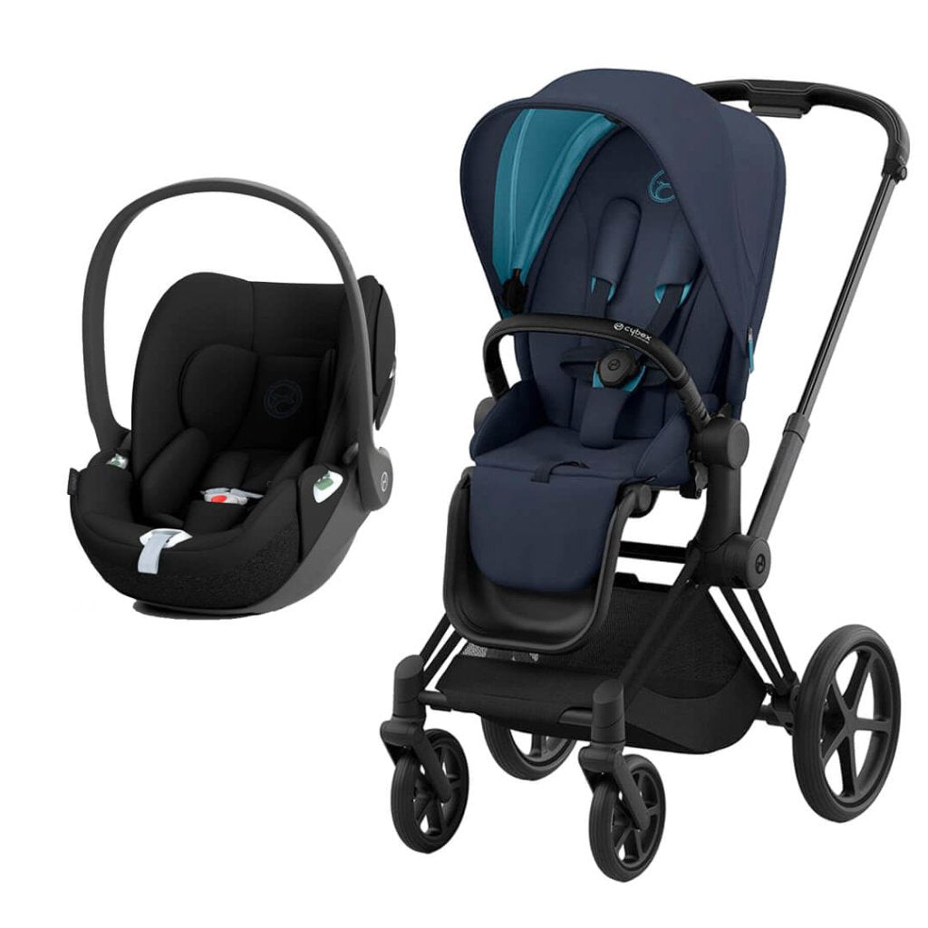 Bambinista-CYBEX-Travel-CYBEX Priam Conscious Collection Travel System with Cloud T and Base - Dark Navy (New Generation 2023)