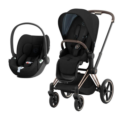 Bambinista-CYBEX-Travel-CYBEX Priam Conscious Collection Travel System with Cloud T and Base - Onyx Black (New Generation 2023)