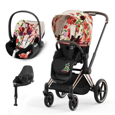 Bambinista-CYBEX-Travel-CYBEX Priam Travel System Spring Blossom - Light (2022 New Generation)