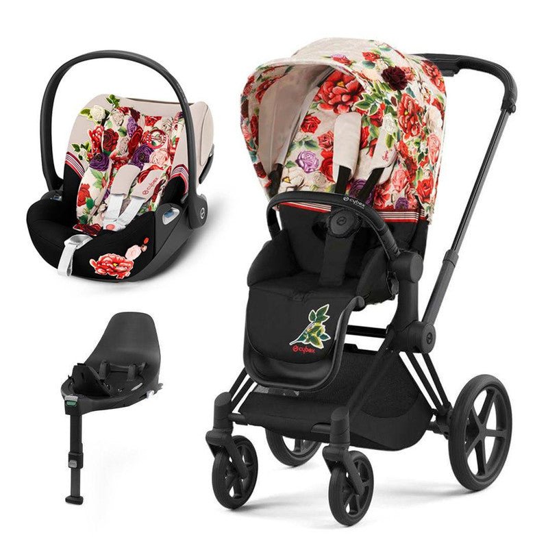 Bambinista-CYBEX-Travel-CYBEX Priam Travel System Spring Blossom - Light (2022 New Generation)