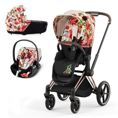 Bambinista-CYBEX-Travel-CYBEX Priam Travel System Spring Blossom - Light (2022 New Generation)