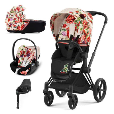 Bambinista-CYBEX-Travel-CYBEX Priam Travel System Spring Blossom - Light (2022 New Generation)