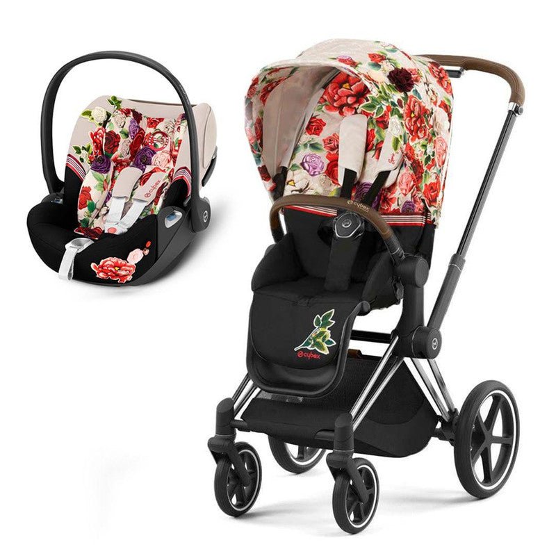 Bambinista-CYBEX-Travel-CYBEX Priam Travel System Spring Blossom - Light (2022 New Generation)