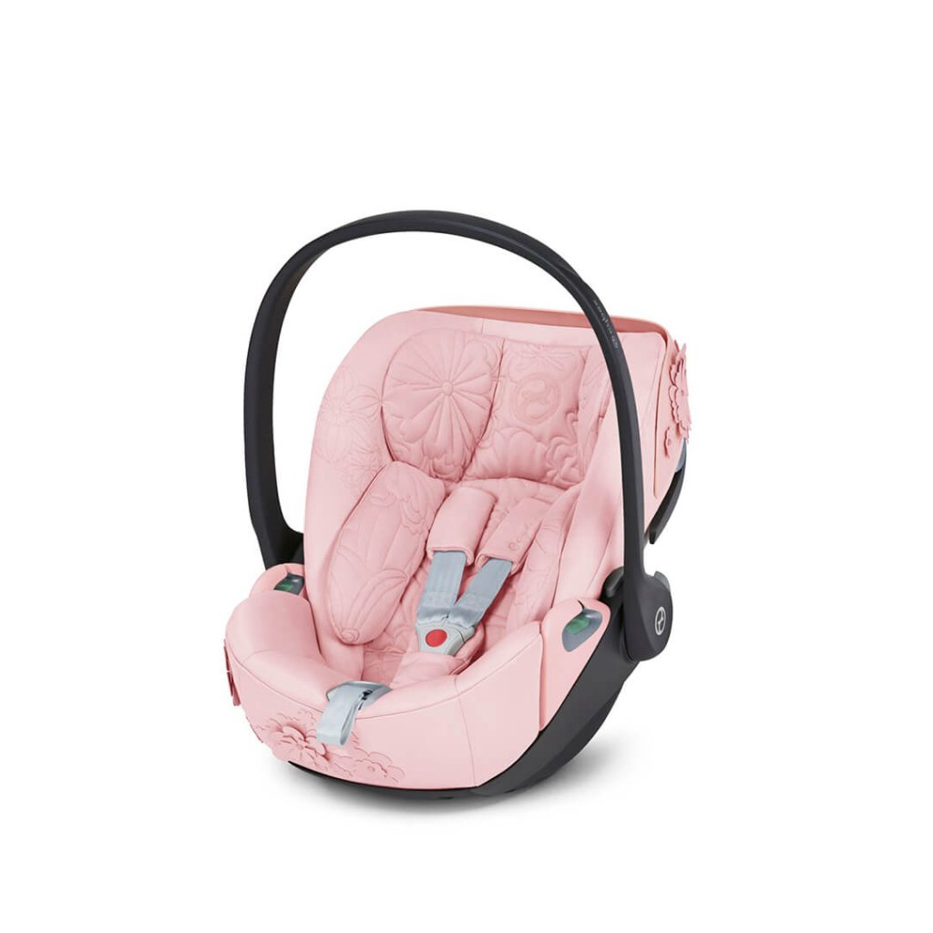 Bambinista-CYBEX-Travel-CYBEX Special Edition By SIMPLY FLOWERS CLOUD T I-Size Car Seat - Pale Blush