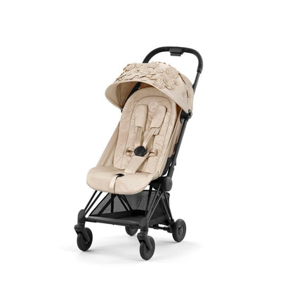 Bambinista-CYBEX-Travel-CYBEX Special Edition Simply Flower COYA Ultra-compact Pushchair - Nude Beige