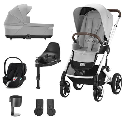 Bambinista-CYBEX-Travel-CYBEX Talos (7 Piece) Luxury Travel System with CLOUD T I-SIZE and Base T - Lava Grey