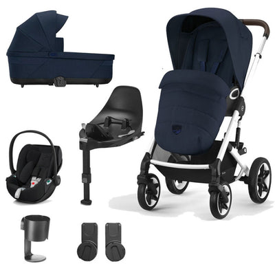 Bambinista-CYBEX-Travel-CYBEX Talos (7 Piece) Luxury Travel System with CLOUD T I-SIZE and Base T- Ocean Blue
