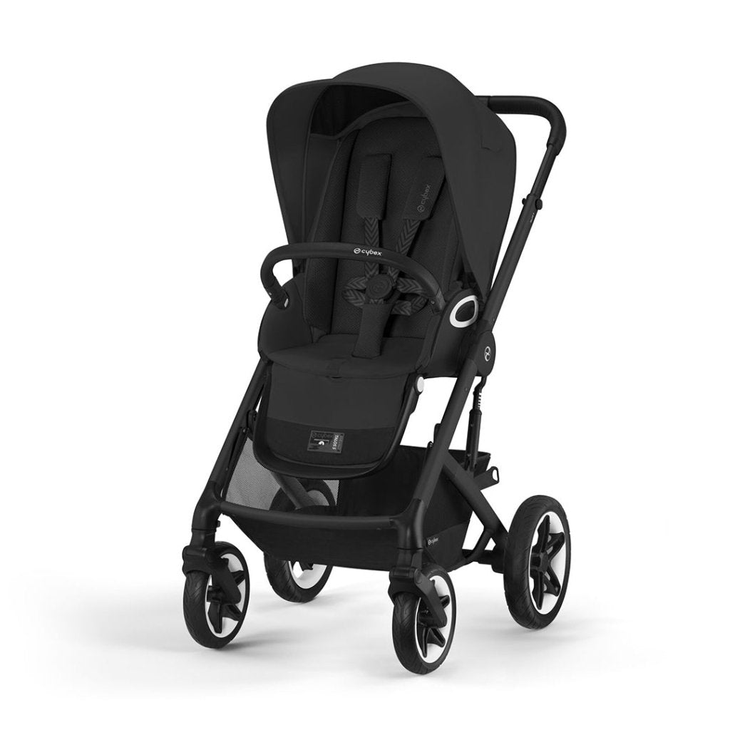 Bambinista-CYBEX-Travel-CYBEX Talos (7 Piece) Luxury Travel System with Cybex Gold Footmuff and CLOUD Z2 I-SIZE - Moon Black (2023 New Generation)