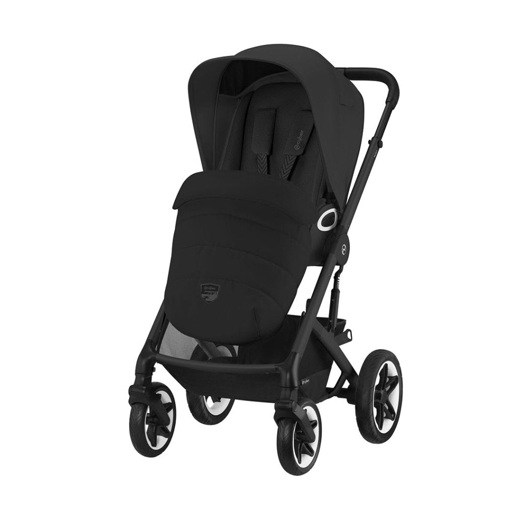 Bambinista-CYBEX-Travel-CYBEX Talos (7 Piece) Luxury Travel System with Cybex Gold Footmuff and CLOUD Z2 I-SIZE - Moon Black (2023 New Generation)