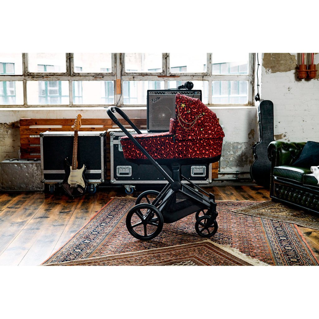 Bambinista-CYBEX-Travel-Ex-Display CYBEX PRIAM Lux Carrycot - Rockstar Rosenrot Red (2022 New Generation)