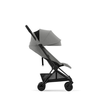 Bambinista-CYBEX-Travel-NEW CYBEX COYA Ultra-compact Pushchair with Matt Black Frame - Mirage Grey