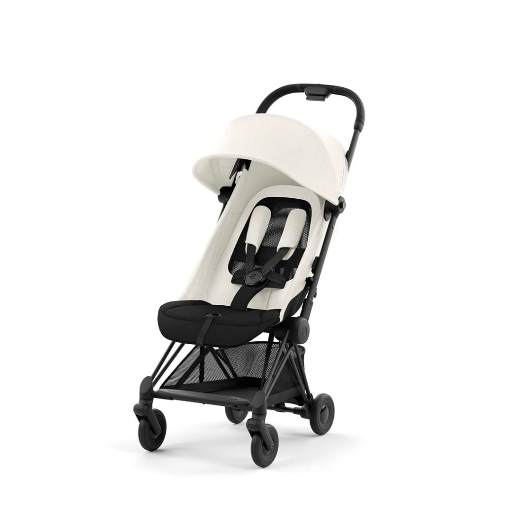 Bambinista-CYBEX-Travel-NEW CYBEX COYA Ultra-compact Pushchair with Matt Black Frame - Off White