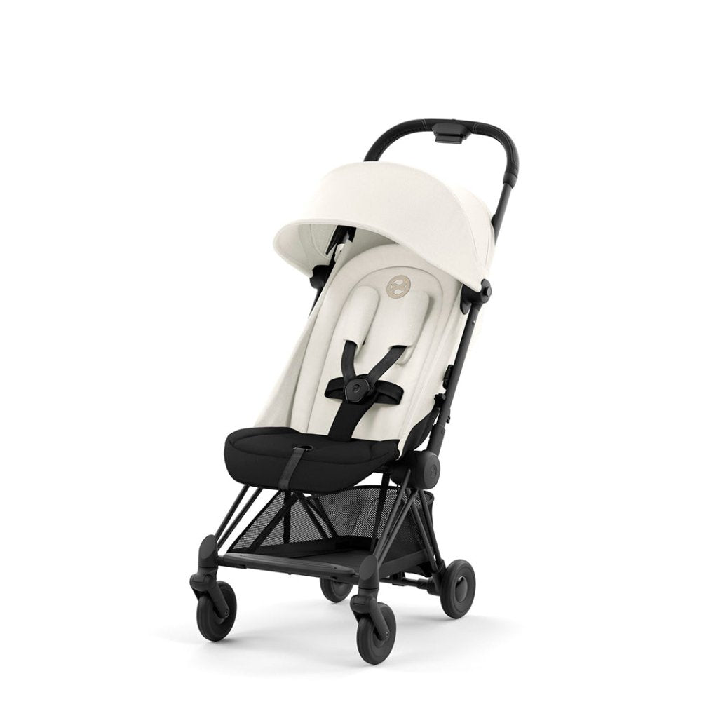 Bambinista-CYBEX-Travel-NEW CYBEX COYA Ultra-compact Pushchair with Matt Black Frame - Off White