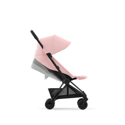 Bambinista-CYBEX-Travel-NEW CYBEX COYA Ultra-compact Pushchair with Matt Black Frame - Peach Pink