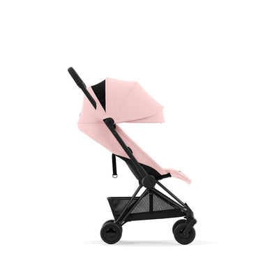 Bambinista-CYBEX-Travel-NEW CYBEX COYA Ultra-compact Pushchair with Matt Black Frame - Peach Pink