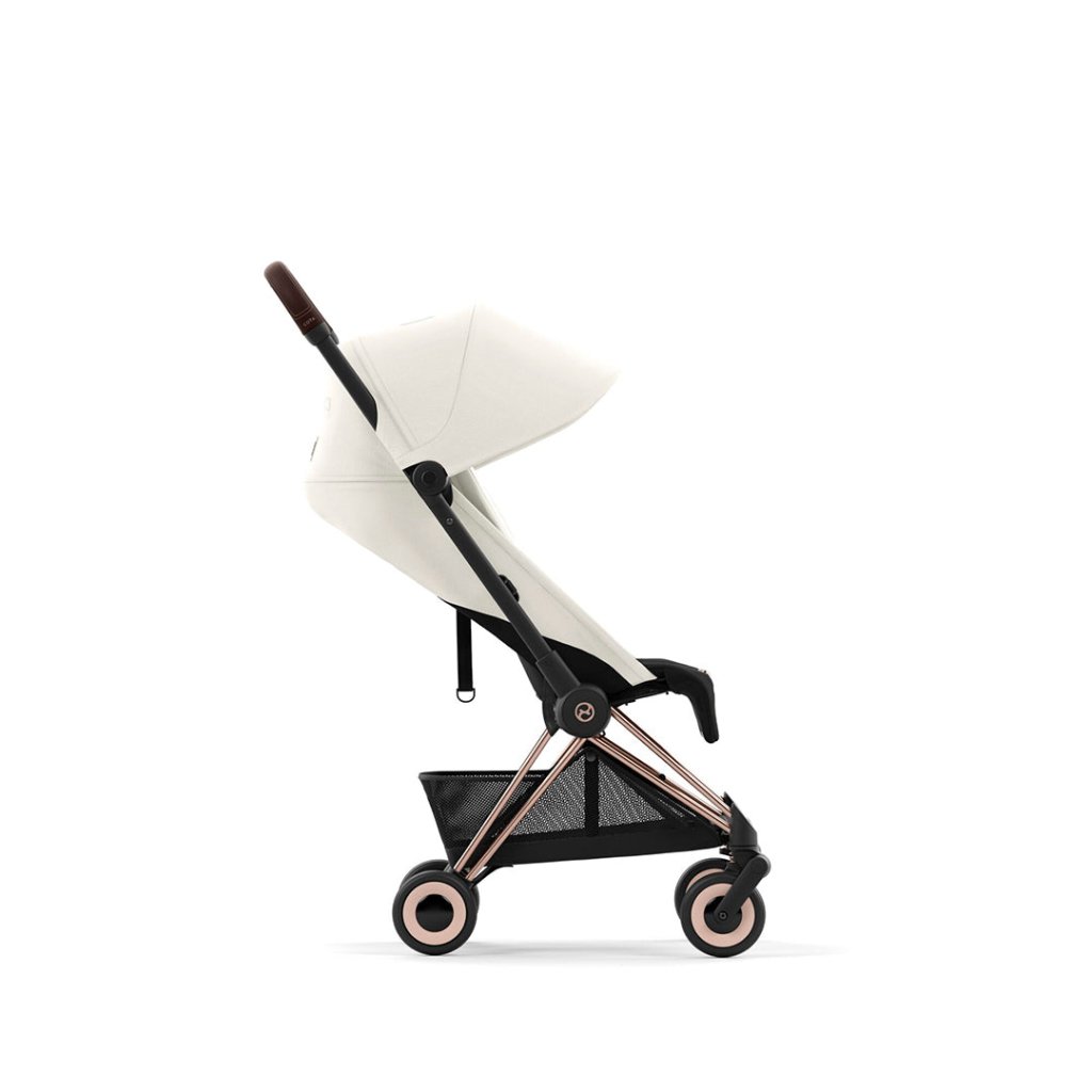 Bambinista-CYBEX-Travel-NEW CYBEX COYA Ultra-compact Pushchair with Rosegold Frame - Off White