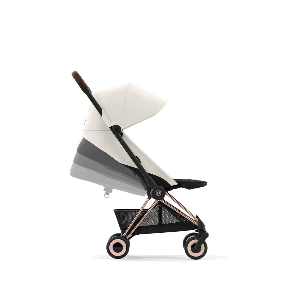 Bambinista-CYBEX-Travel-NEW CYBEX COYA Ultra-compact Pushchair with Rosegold Frame - Off White