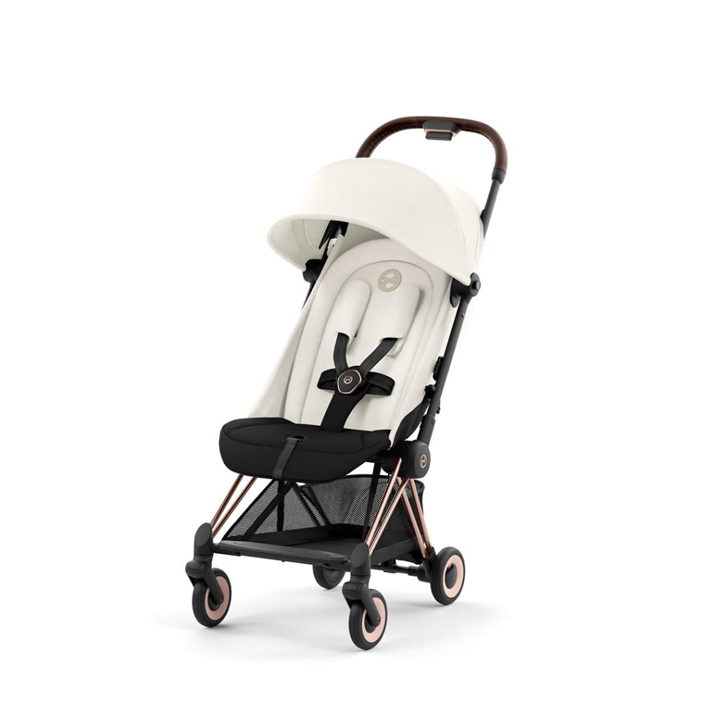 Bambinista-CYBEX-Travel-NEW CYBEX COYA Ultra-compact Pushchair with Rosegold Frame - Off White