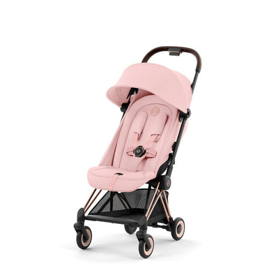 Bambinista-CYBEX-Travel-NEW CYBEX COYA Ultra-compact Pushchair with Rosegold Frame - Peach Pink